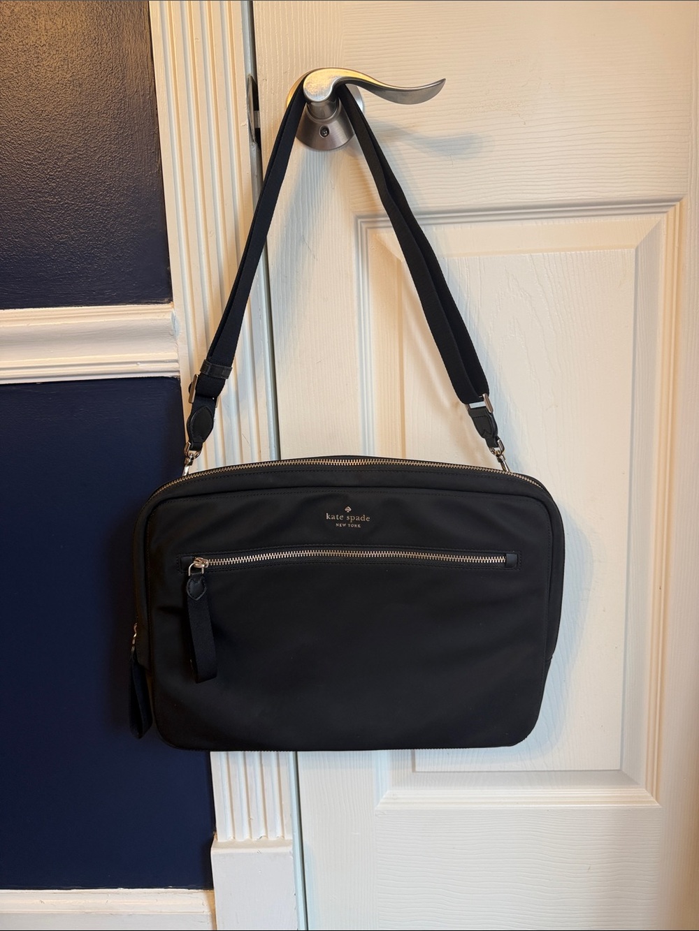 kate spade Black Nylon Laptop Shoulder Bag
